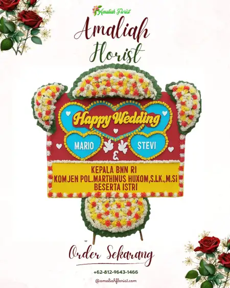 Papan Bunga Pernikahan Sojokerto